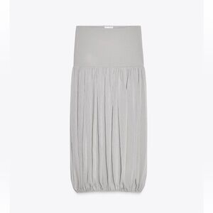 Balloon midi skirt